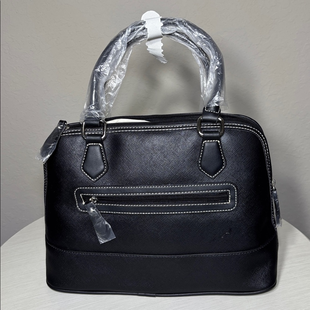 NWT Giani Bernini Black Saffiano Faux Leather Dome
Satchel. - Picture 4 of 7